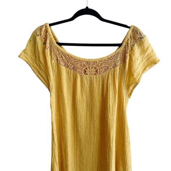 O’Neill Off the Shoulder Boho Beachy Gauzy Lightweight Mini Dress - Picture 3 of 7